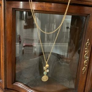 Talbots double medium and long all in one necklace.